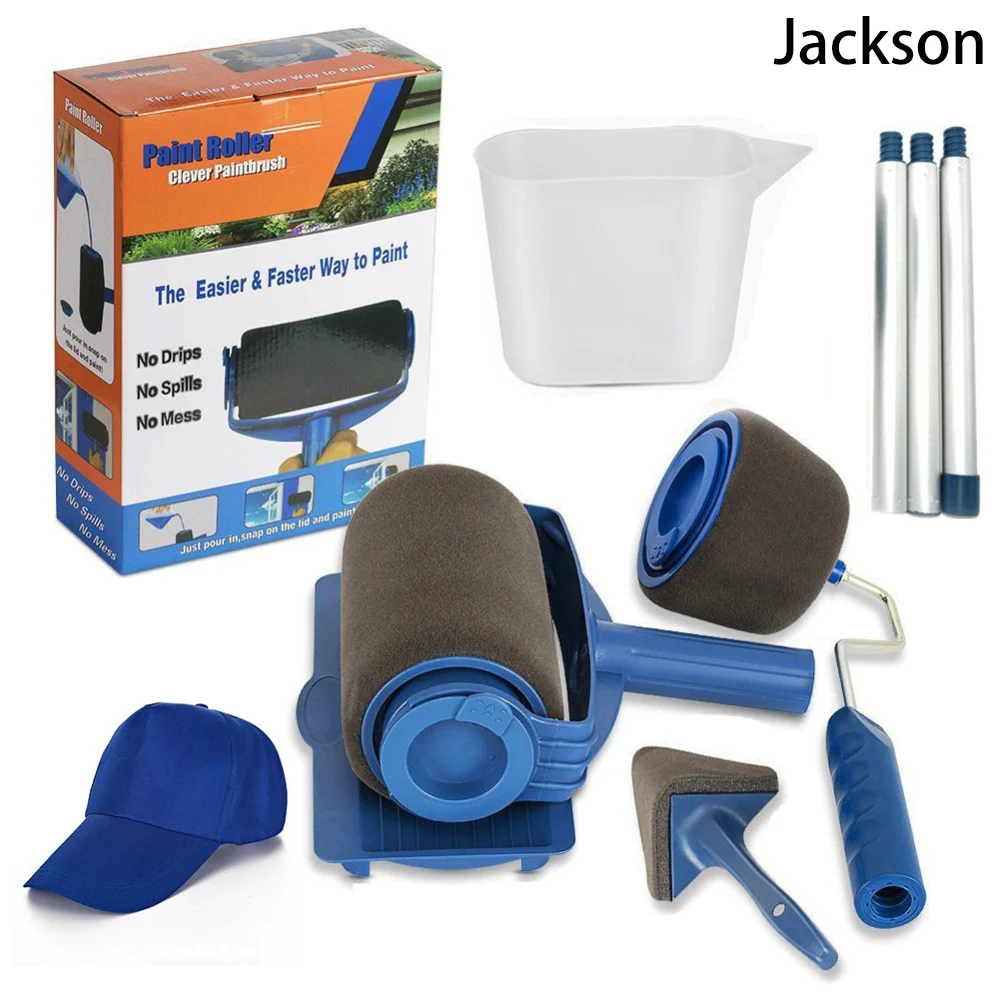 New Seamless Paint Runner Pro Roller Brush Handle Tool Flocked Edger Wall Painting Roller Paint Brush Set Paint Roller with hat
New Seamless Paint Runner Pro Roller Brush Handle Tool Flocked Edger Wall Painting Roller Paint Brush Set Paint Roller with hat