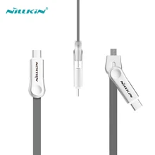 2 In 1 Type-C Micro Port USB SYNC kirsite Cable Nillkin Original 100cm 5V 2.1A Fast Charging Cable For xiaomi for meizu zuk z2