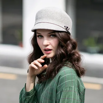 Ladies Autumn Winter Elegant Fedoras Hat Women Wool Felt Fashion Cap Short Brim Korean Jazz Artificial Rhinestone Hats H7095
Ladies Autumn Winter Elegant Fedoras Hat Women Wool Felt Fashion Cap Short Brim Korean Jazz Artificial Rhinestone Hats H7095