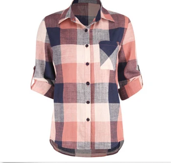 Fashion Women's Ladies Long Sleeve Plaid Blouse Loose Casual Shirt Summer Tops Plaid Shirt Summer Autumn Clothing Women
Fashion Women's Ladies Long Sleeve Plaid Blouse Loose Casual Shirt Summer Tops Plaid Shirt Summer Autumn Clothing Women