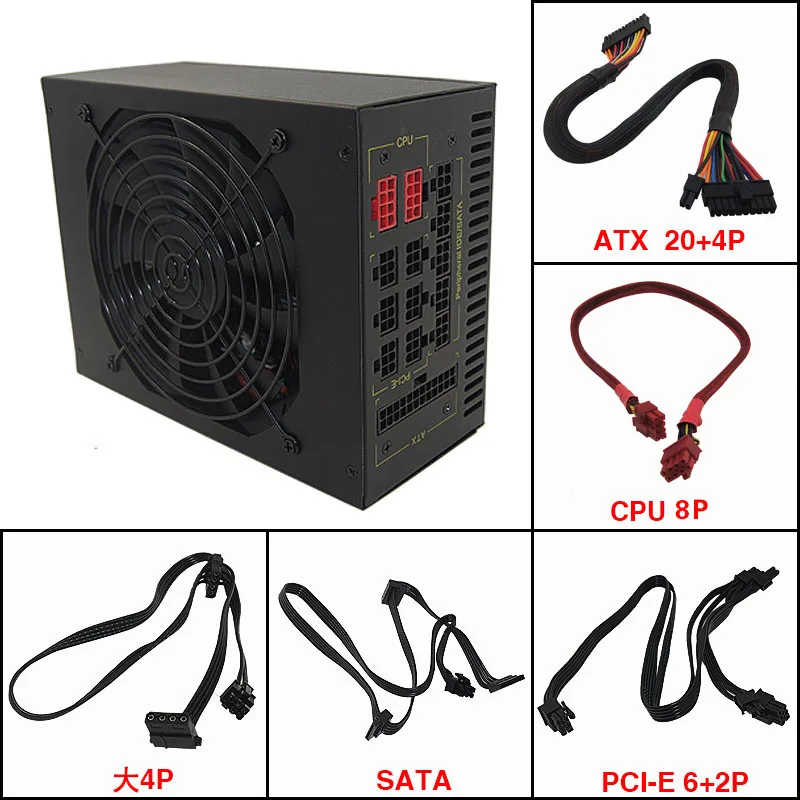 Mute 90 gold asic bitcoin mining 1600W Modular PC Power Supply ATX Source PWM for Graphics card RX470 570 580 1080 LTC XMR ETC
Mute 90 gold asic bitcoin mining 1600W Modular PC Power Supply ATX Source PWM for Graphics card RX470 570 580 1080 LTC XMR ETC
