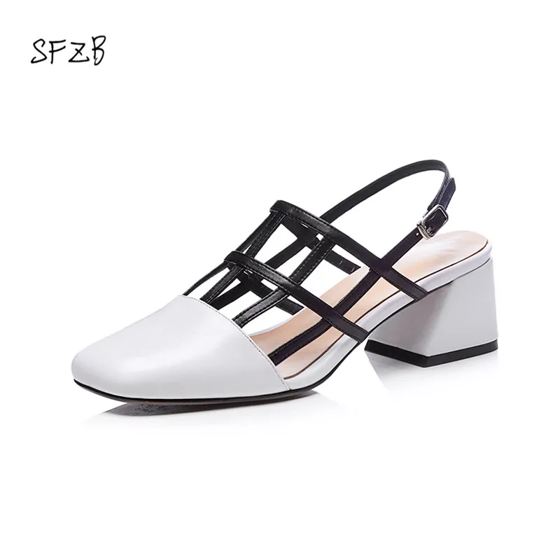 SFZB sandals women 2018 Genuine Full Grain Leather High heels summer shoes for woman Free shipping
SFZB sandals women 2018 Genuine Full Grain Leather High heels summer shoes for woman Free shipping