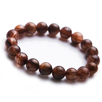 Genuine Natural Copper Hair Rutilated Quartz Crystal Fashion Lady Round Bead Bracelets 10.5mm
Genuine Natural Copper Hair Rutilated Quartz Crystal Fashion Lady Round Bead Bracelets 10.5mm