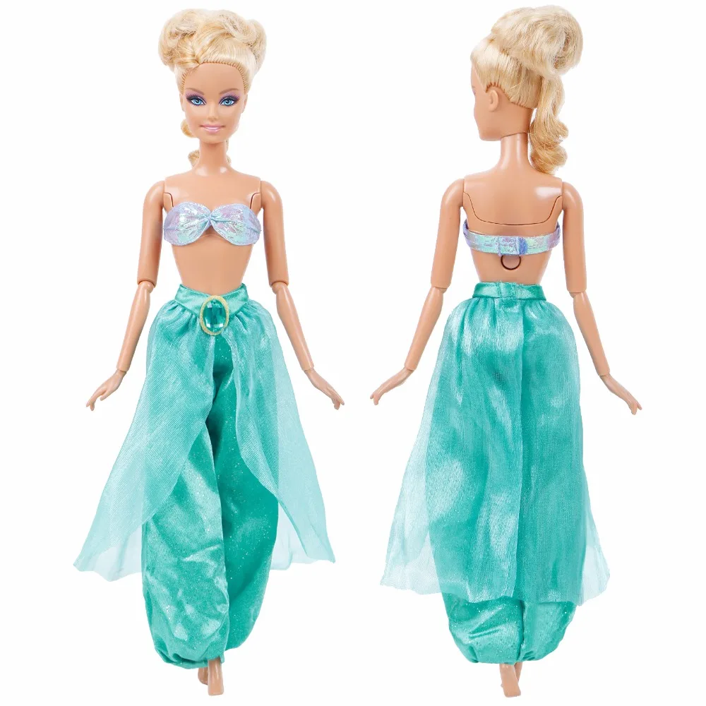 Fairy Tale Princess Outfit Copy Aladdin Exotic Costume Bra Tops Trousers Clothes for Barbie Doll Accessories Baby DIY Toy | Игрушки и