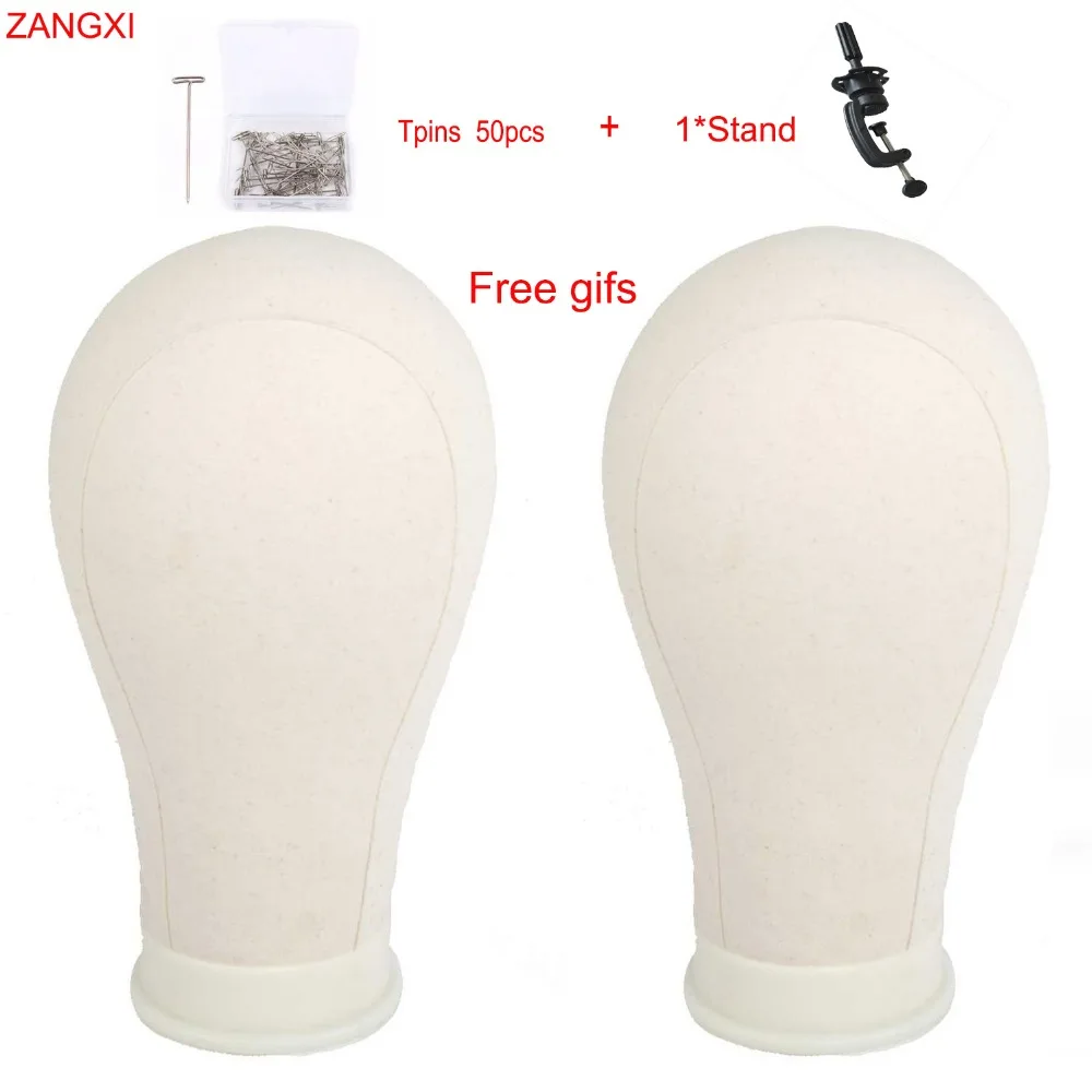 

21" 22" 23" 24" 25" Canvas Head Block Manikin Model For Hair Extension Toupee Lace Wig Making Styling Training Mannequin Head