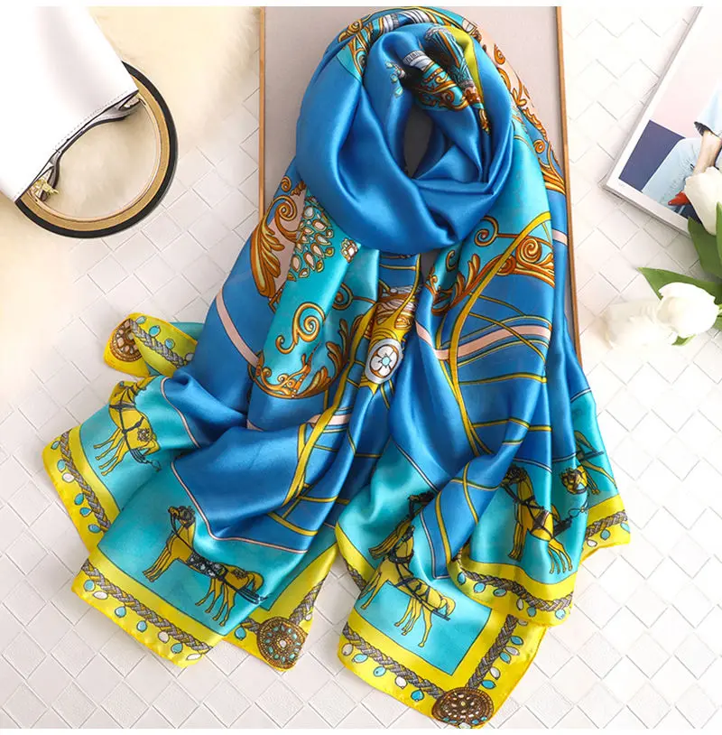 New European fashion retro versatile beach towel female silk office shawl wagon chain sunscreen silk scarf hot sale
New European fashion retro versatile beach towel female silk office shawl wagon chain sunscreen silk scarf hot sale