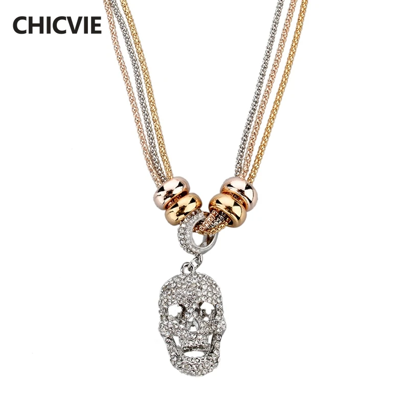 Crystal Bead Skull Necklaces & Pendant Gold Long Statement Friendship Vintage Accessories For Women Steampunk Ethnic Jewelry
Crystal Bead Skull Necklaces & Pendant Gold Long Statement Friendship Vintage Accessories For Women Steampunk Ethnic Jewelry