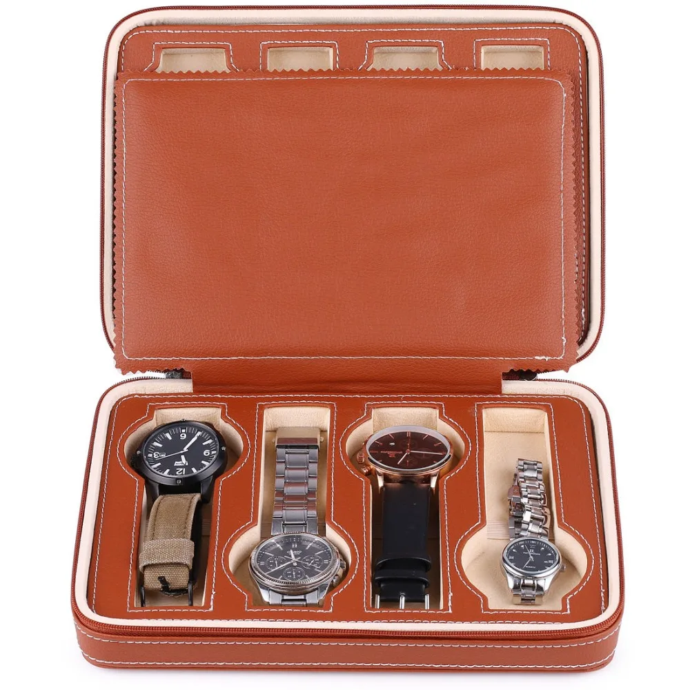 8 Grids Watch Storage Box Leather PU Showing Watches Display Storage Box Case Tray Zippered Travel Watch Collector Case
8 Grids Watch Storage Box Leather PU Showing Watches Display Storage Box Case Tray Zippered Travel Watch Collector Case