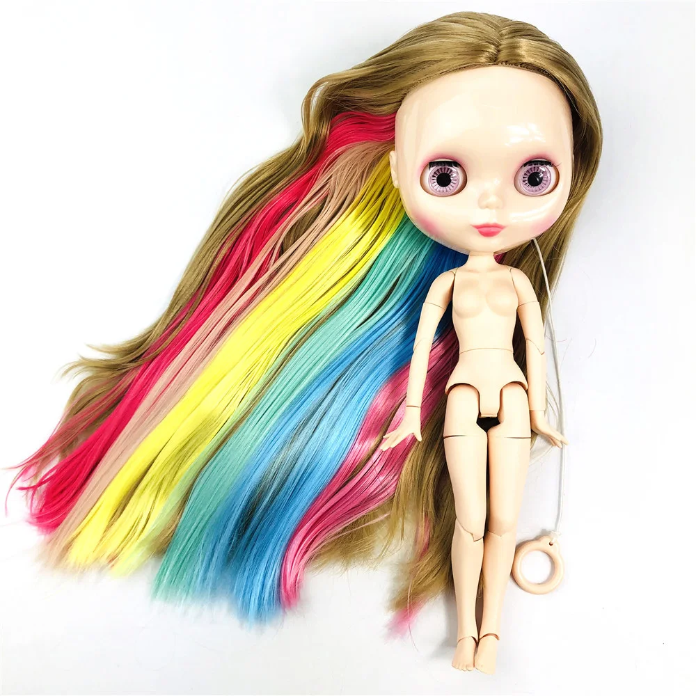 Blythe Nude Doll 12 inc Factory Jointed Body White Skin /& Green Hair Matte Face