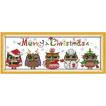 Christmas Owls patterns Counted Cross Stitch Cartoon Cross-Stitch Kit Handmade Embroidery for Needlework
Christmas Owls patterns Counted Cross Stitch Cartoon Cross-Stitch Kit Handmade Embroidery for Needlework