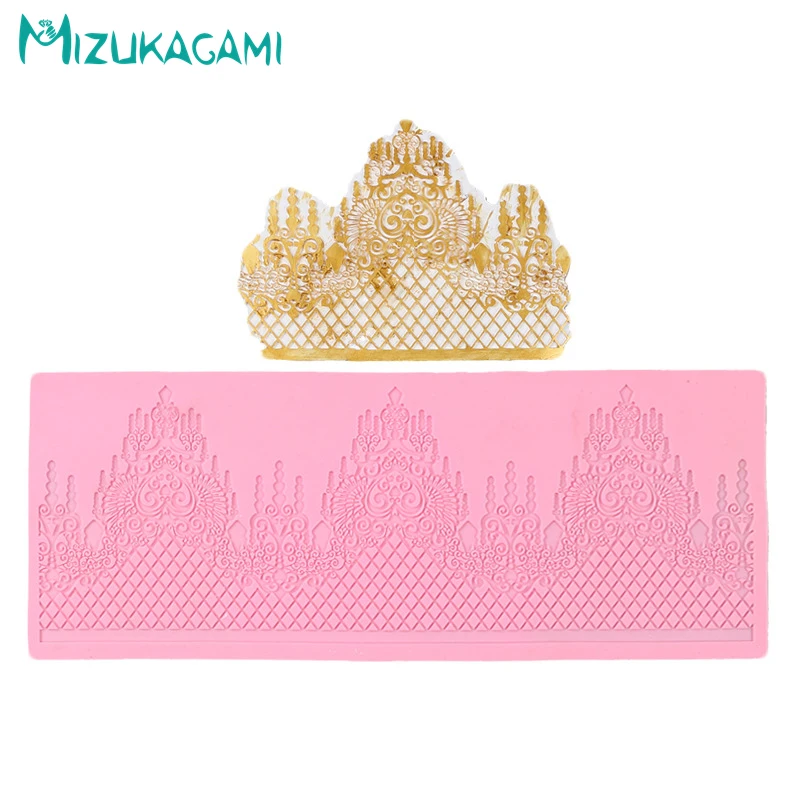 Fondant Lace Mold Baking Decoration Tools Royal Extravagant Flower Pattern Cake Surrounding Kitchen MJ-01561 | Дом и сад