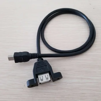 USB 2.0 Mini 5Pin to USB A Panel Mount with Screws Data Extension Printer Cable Male to Female 50cm 28AWG
USB 2.0 Mini 5Pin to USB A Panel Mount with Screws Data Extension Printer Cable Male to Female 50cm 28AWG
