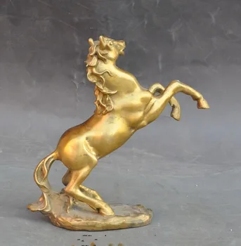 8"Chinese Fengshui brass success Zodiac year Animal Jump Horse Lucky statue
8"Chinese Fengshui brass success Zodiac year Animal Jump Horse Lucky statue