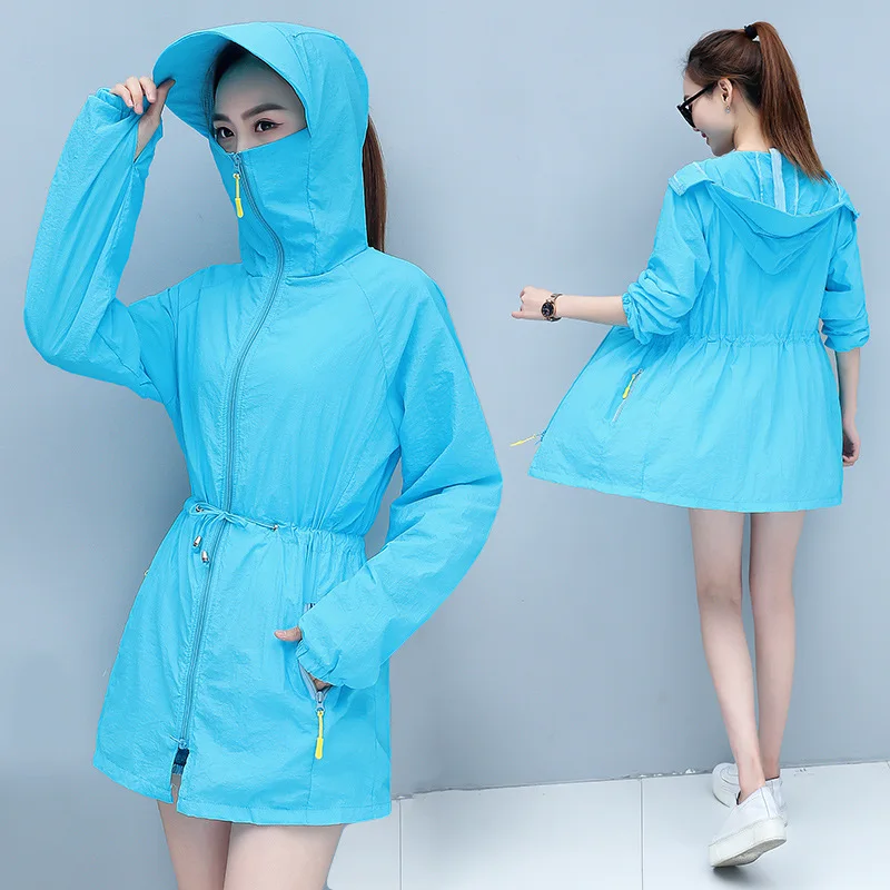 Women Sunscreen Coats 2019 Summer Fashion Ladies Trench Super Light Thin Breathable Anti-ultraviolet Female Casual Hooded Coats
Women Sunscreen Coats 2019 Summer Fashion Ladies Trench Super Light Thin Breathable Anti-ultraviolet Female Casual Hooded Coats
