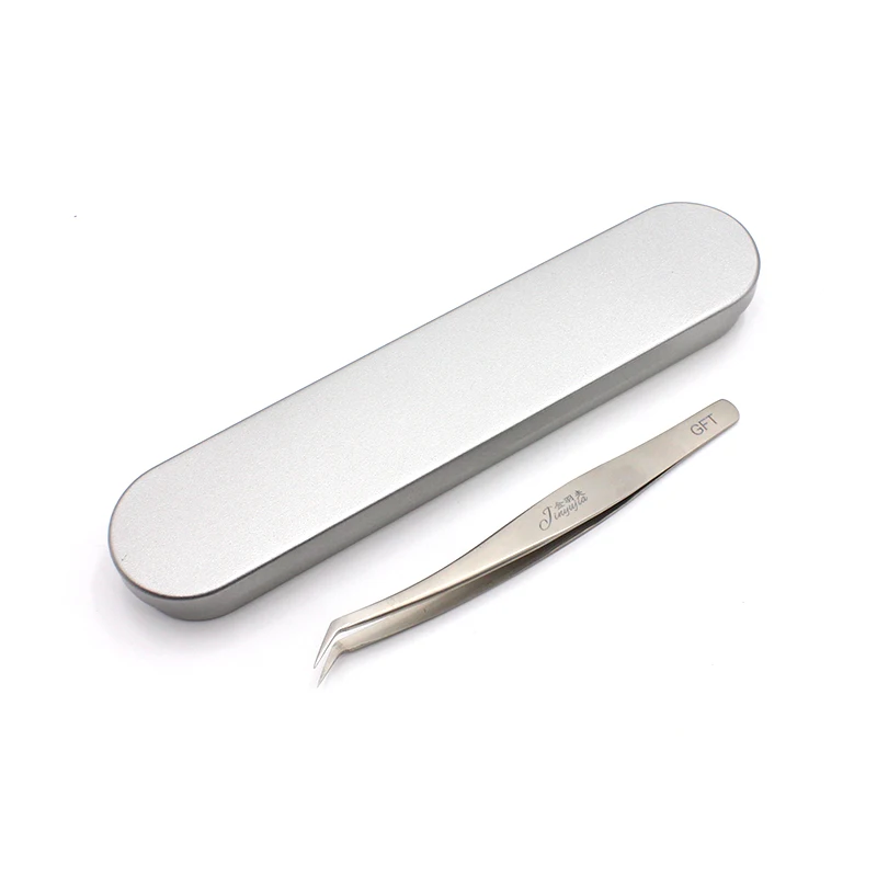 Vetus Tinplate Case Anti Static False Eyelash Planting Tweezers Gold Feather / Dolphin Shape Stainless Steel Pinzas
Vetus Tinplate Case Anti Static False Eyelash Planting Tweezers Gold Feather / Dolphin Shape Stainless Steel Pinzas