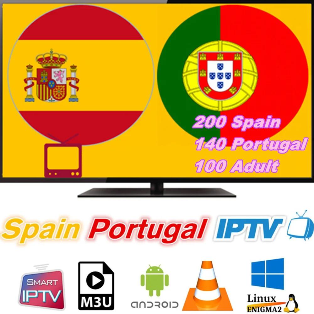 12Month Spain Portugal IPTV Subscription 200 Spanish 140 Portugal with 100 Adult Eleven Sport for Android Smart TV M3u Enigma2
12Month Spain Portugal IPTV Subscription 200 Spanish 140 Portugal with 100 Adult Eleven Sport for Android Smart TV M3u Enigma2