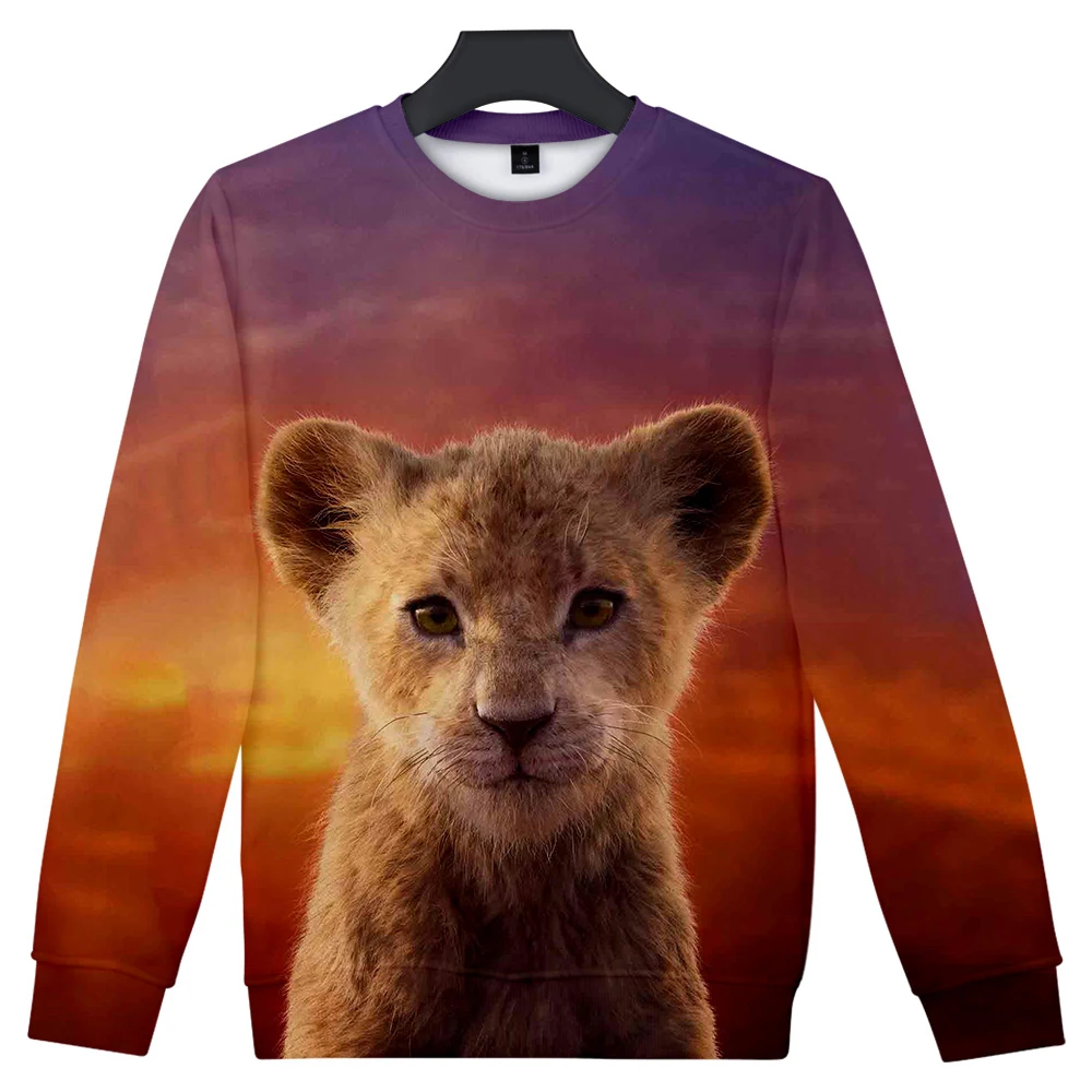 2019 NEW Film glory kingdom King The Lion King Simba 3D Round neck sweatshirt Men/Women Casual Harajuku O-neck Clothes
2019 NEW Film glory kingdom King The Lion King Simba 3D Round neck sweatshirt Men/Women Casual Harajuku O-neck Clothes