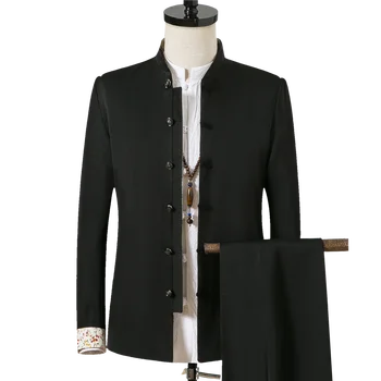 Spring and autumn Men Two-Piece set Single-breasted Men Jacket & Pants Asian Size S - XXXXL Chinese Style mens suits
Spring and autumn Men Two-Piece set Single-breasted Men Jacket & Pants Asian Size S - XXXXL Chinese Style mens suits