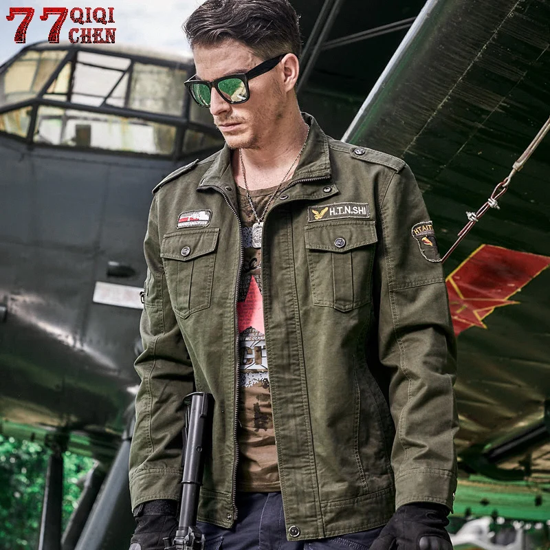 QIQICHEN Military tactical jacket Men 2018 Male Casual Air Force Flight Jacket Cotton Soldier Camo Jacket Plus Size 4XL Jaqueta
QIQICHEN Military tactical jacket Men 2018 Male Casual Air Force Flight Jacket Cotton Soldier Camo Jacket Plus Size 4XL Jaqueta