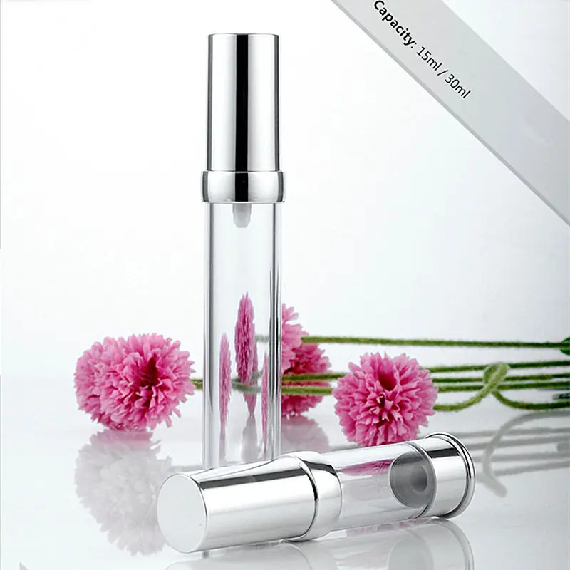 10pcs/Lot Hot 10ml 15ml 20ml 30ml Empty Airless Bottle Cosmetic UV Vacuum Flask Silver Pump Bottle Emulsion Bottle Essence Vials
10pcs/Lot Hot 10ml 15ml 20ml 30ml Empty Airless Bottle Cosmetic UV Vacuum Flask Silver Pump Bottle Emulsion Bottle Essence Vials