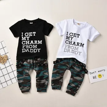 Baby Boy Letter Pattern Short Sleeve T-shirt Tops Trousers Pants Casual Cute Outfits 2pcs Set 0-5T Lovely Newborn Baby Clothes
Baby Boy Letter Pattern Short Sleeve T-shirt Tops Trousers Pants Casual Cute Outfits 2pcs Set 0-5T Lovely Newborn Baby Clothes