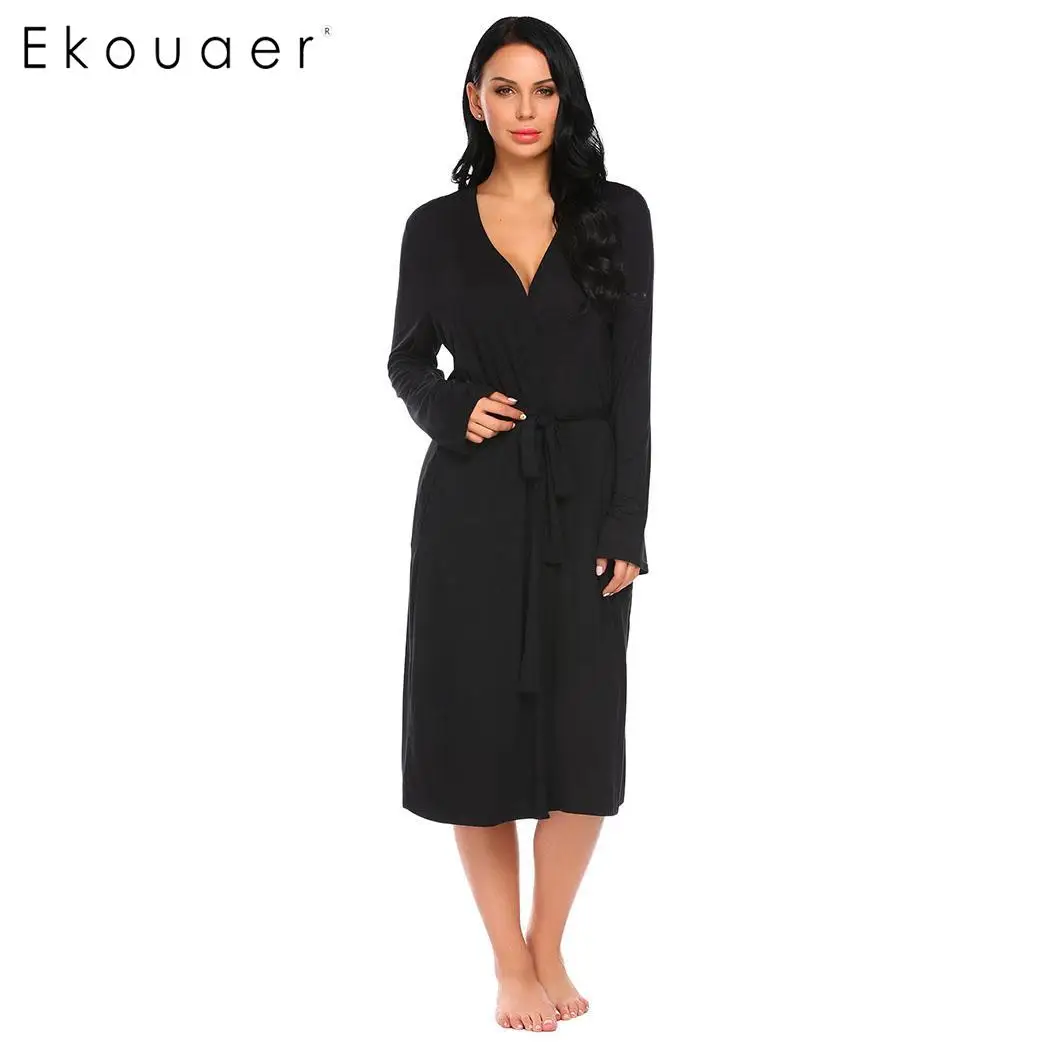 Ekouaer Women Long Robe Sleepwear Long Sleeve Solid Kimono Comfort Bathrobe Spa Robes Night Sexy Dressing Gown Nightwear
Ekouaer Women Long Robe Sleepwear Long Sleeve Solid Kimono Comfort Bathrobe Spa Robes Night Sexy Dressing Gown Nightwear