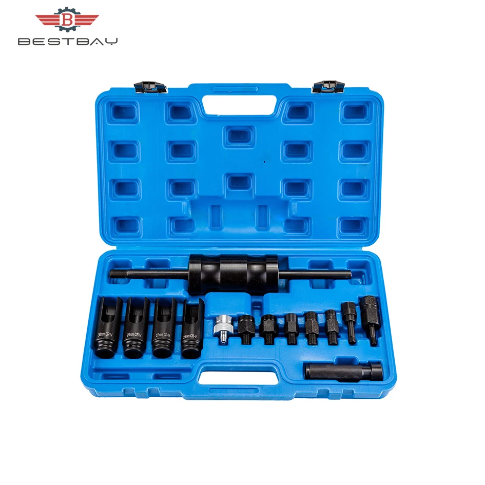 14pc Diesel Engine Injector Common Rail Adaptor Slide Hammer Extractor Removal Puller Tool Set
14pc Diesel Engine Injector Common Rail Adaptor Slide Hammer Extractor Removal Puller Tool Set