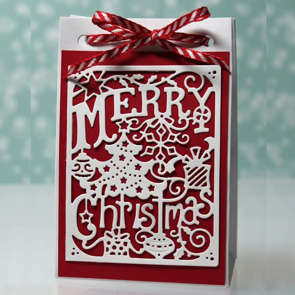 kraft paper tags handmade merry christmas printing gift box