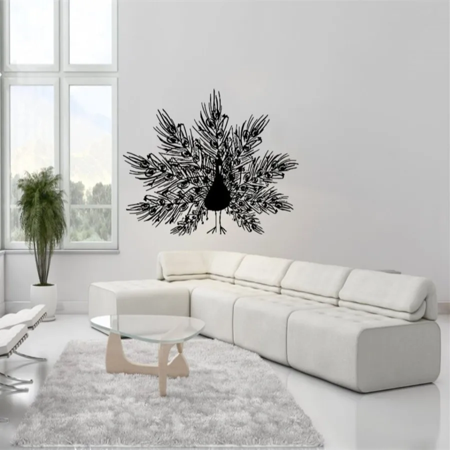 Wall Decal Vinyl Sticker Peacock Peafowl Bird Tail Animal Houseware Living Room Decoration Wall Art Design Mural Interior WW-326
Wall Decal Vinyl Sticker Peacock Peafowl Bird Tail Animal Houseware Living Room Decoration Wall Art Design Mural Interior WW-326