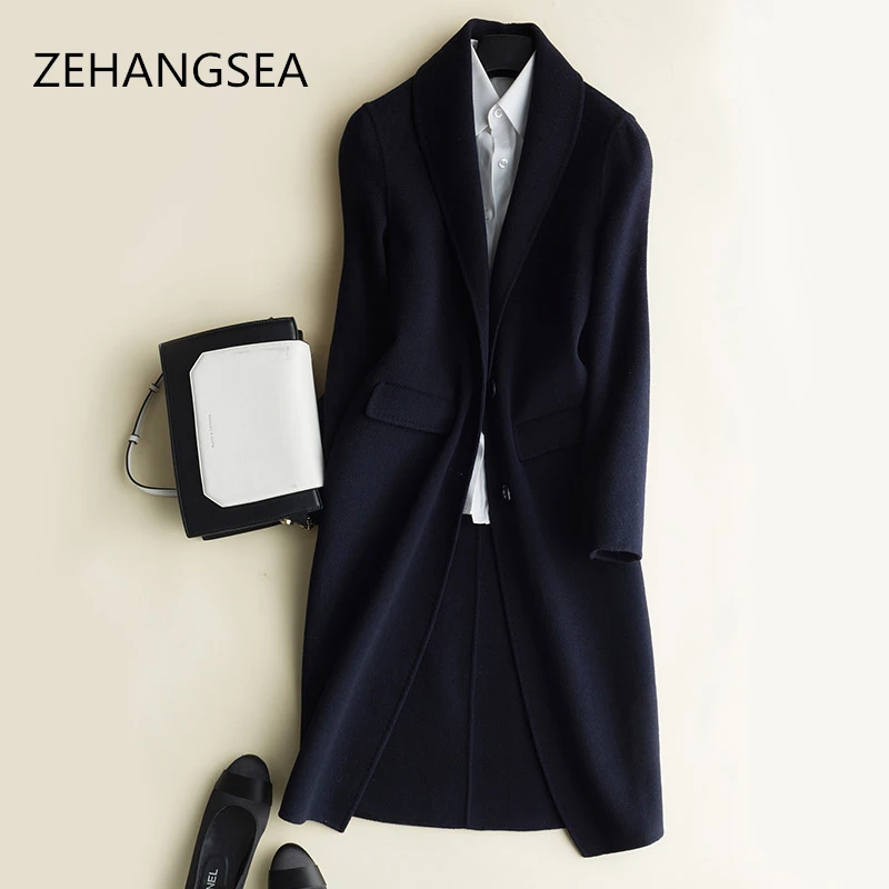ZEHANGSEA Woman Long Cashmere coat simple natural monochrome Thick coat Autumn and Winter Coat coat mature Hot Goods
ZEHANGSEA Woman Long Cashmere coat simple natural monochrome Thick coat Autumn and Winter Coat coat mature Hot Goods