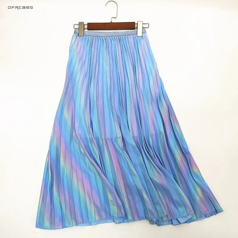 Hot Sale Gradient Print Pleated Skirt Female High Waist Summer Streetwear Ladies Knee Length Harajuku Skirts Women Saia Midi
Hot Sale Gradient Print Pleated Skirt Female High Waist Summer Streetwear Ladies Knee Length Harajuku Skirts Women Saia Midi