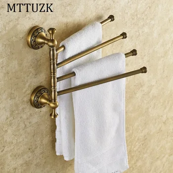 MTTUZK Solid Brass Vintage Style Bathroom Revolve Towel Bar Antique Brass Four Tiers Rotating towel rack Bath Towel Holder RacK
MTTUZK Solid Brass Vintage Style Bathroom Revolve Towel Bar Antique Brass Four Tiers Rotating towel rack Bath Towel Holder RacK