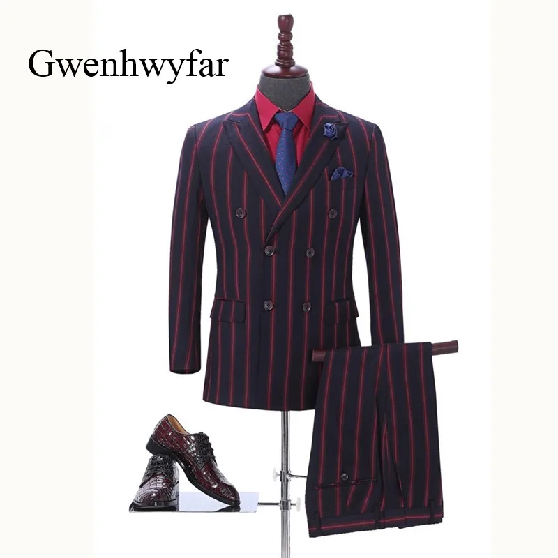 Red Stripe Black Men Suits 2018 Popular Young Men Party Prom Wedding Dinner Tuxedos Double Btreasted Blazer With Pants 2 Pieces
Red Stripe Black Men Suits 2018 Popular Young Men Party Prom Wedding Dinner Tuxedos Double Btreasted Blazer With Pants 2 Pieces