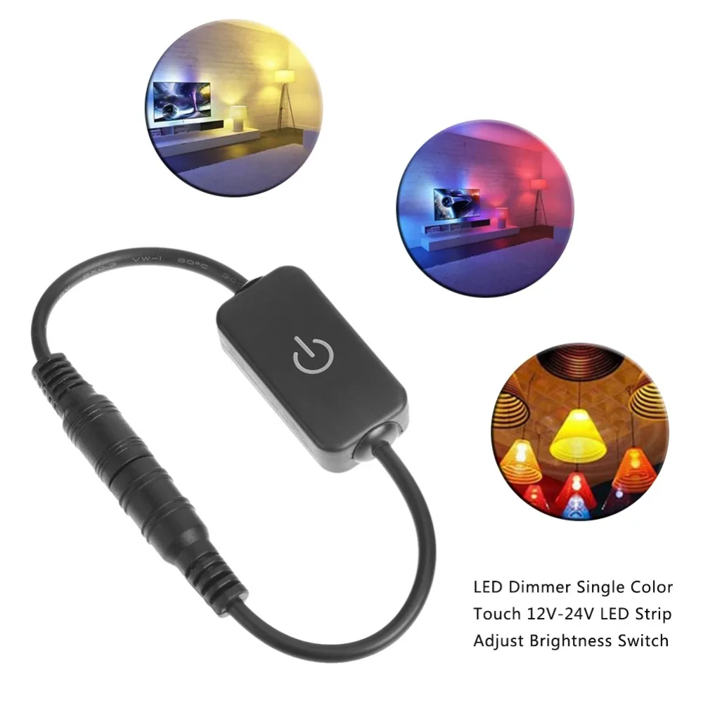 Mini DC 12V-24V Touch / Manual Knob LED Dimmer Switch Controller Single Color for Led Strip Adjust Brightness On/Off Black White
Mini DC 12V-24V Touch / Manual Knob LED Dimmer Switch Controller Single Color for Led Strip Adjust Brightness On/Off Black White