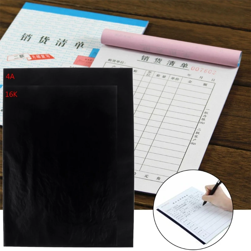 A4 100 Pcs Black Single Sided Carbon Papers Stencil Hand-pro Copier School Office
A4 100 Pcs Black Single Sided Carbon Papers Stencil Hand-pro Copier School Office