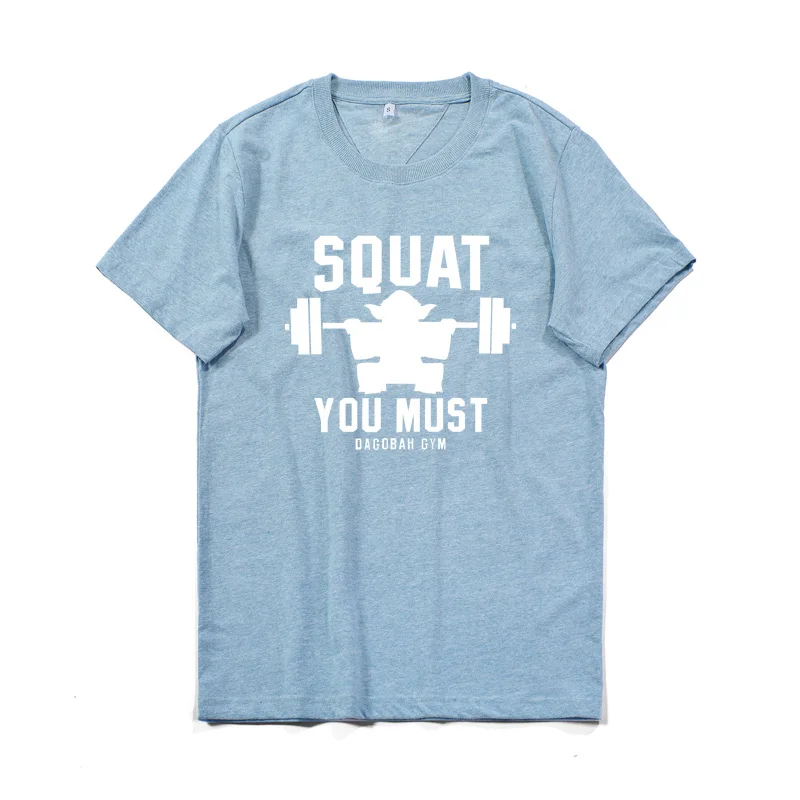 New GYM Style Men's Cotton T-shirt Weightlifting You must squat Pattern Sport Short Sleeve O-neck elastic Ropa Men Brand
New GYM Style Men's Cotton T-shirt Weightlifting You must squat Pattern Sport Short Sleeve O-neck elastic Ropa Men Brand