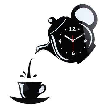 Creative 3D DIY Wall Clock Acrylic Mirror Coffee Cup Shape Teapot Kitchen Wall Clocks Living Room Dining Room Home Decor Clock
Creative 3D DIY Wall Clock Acrylic Mirror Coffee Cup Shape Teapot Kitchen Wall Clocks Living Room Dining Room Home Decor Clock