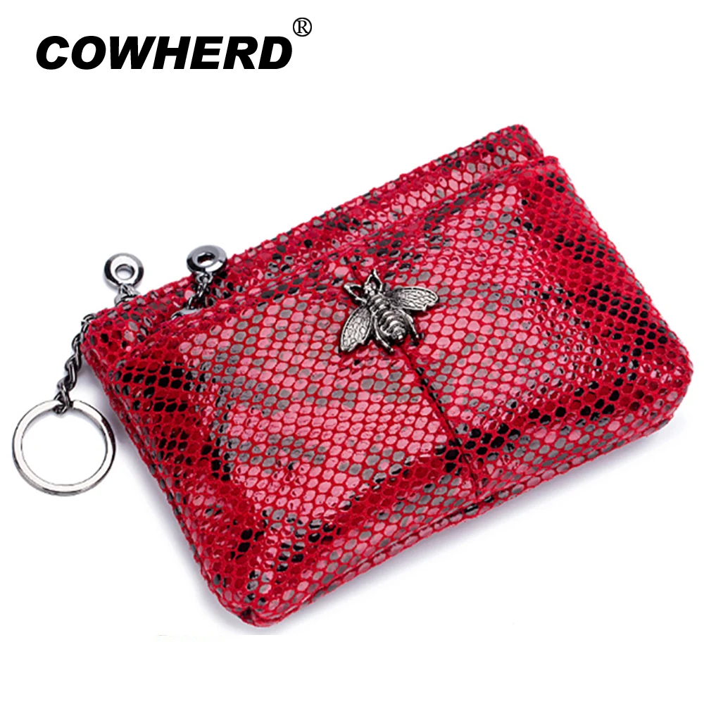 Snake Skin Pattern Metal Bee Accessory Zipper Coin Change Bag 2019 New Fashion Genuine Leather Multi-layer Soft Bag for Ladies
Snake Skin Pattern Metal Bee Accessory Zipper Coin Change Bag 2019 New Fashion Genuine Leather Multi-layer Soft Bag for Ladies