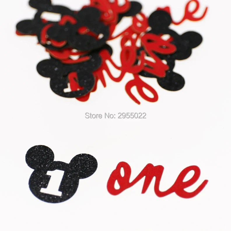 Mouse First Birthday Confetti - Black and Red Party Decor - one Table Confetti, birthday party decorations CF-001
Mouse First Birthday Confetti - Black and Red Party Decor - one Table Confetti, birthday party decorations CF-001