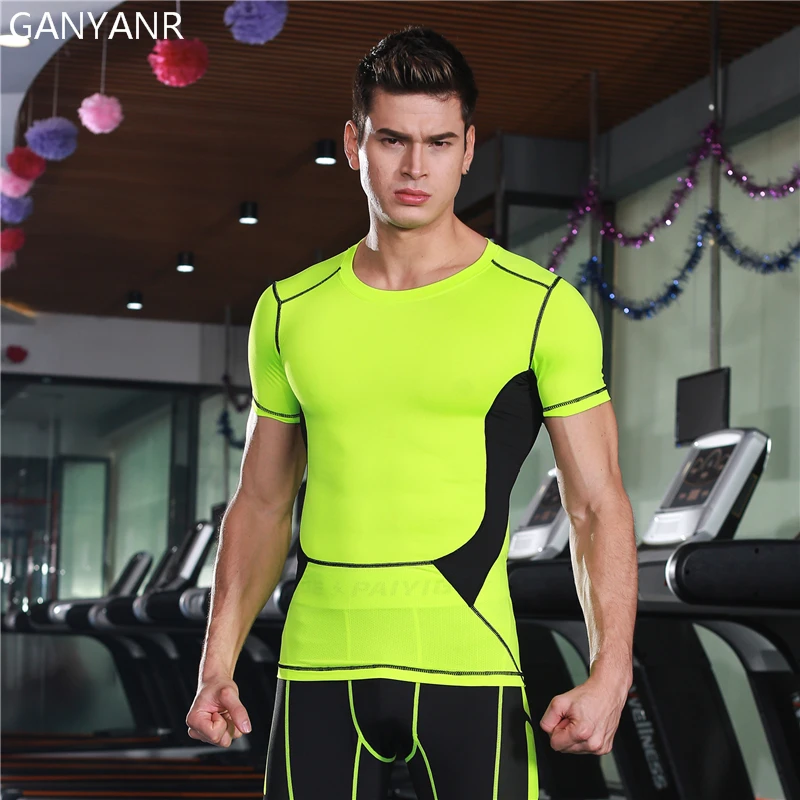 GANYANR Running T Shirt Men Basketball Tennis Gym Jogging Compression Sportswear Short Sleeve Fitness Exercise Tights Tops Tee
GANYANR Running T Shirt Men Basketball Tennis Gym Jogging Compression Sportswear Short Sleeve Fitness Exercise Tights Tops Tee