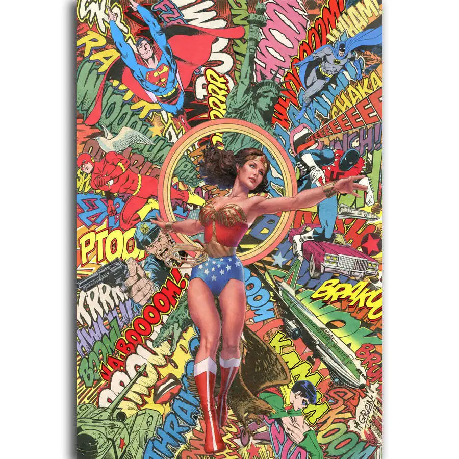 FX1488 Hot Wonder Woman DC Cartoon Movie Superhero Collage Batman Comic Poster Art Silk Canvas Home Room Wall Printing Decor
FX1488 Hot Wonder Woman DC Cartoon Movie Superhero Collage Batman Comic Poster Art Silk Canvas Home Room Wall Printing Decor