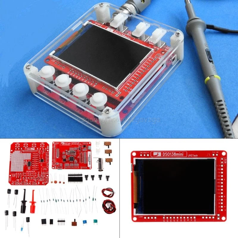 

DSO138mini Digital Oscilloscope Kit DIY Learning Pocket-size DSO138 Upgrade+Acrylic Protection Case Mr07 19 Dropship