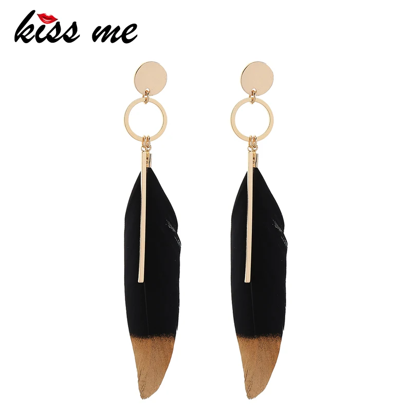 KISS ME Women Feather Earrings Personalized Fashion Long Dangle Earrings Women Accessories
KISS ME Women Feather Earrings Personalized Fashion Long Dangle Earrings Women Accessories