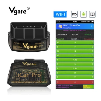 Vgate iCar Pro elm 327 Wifi obd2 scanner auto diagnostic Tool Support OBD2 Protocol elm327 V2.1 for IOS/Android
Vgate iCar Pro elm 327 Wifi obd2 scanner auto diagnostic Tool Support OBD2 Protocol elm327 V2.1 for IOS/Android