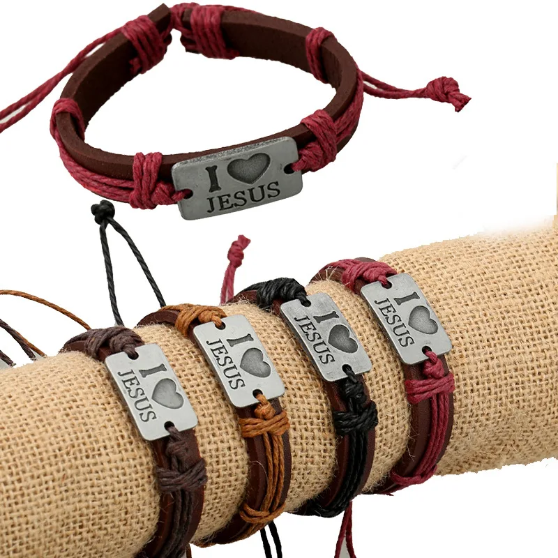 European and American Simple Fashion Alloy Love Letters Leather Bracelet Handmade Woven Adjustable Men's Personality Jewelry
European and American Simple Fashion Alloy Love Letters Leather Bracelet Handmade Woven Adjustable Men's Personality Jewelry