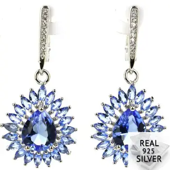 Real 6.4g 925 Solid Sterling Silver Drop Shape Rich Blue Violet Tanzanite CZ Earrin 38x18mm
Real 6.4g 925 Solid Sterling Silver Drop Shape Rich Blue Violet Tanzanite CZ Earrin 38x18mm