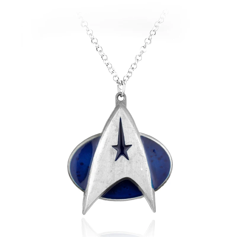 Science Fiction Film Star Trek Duplex Logo Silver 6cm Metal Zinc Alloy necklace movie jewelry for fans souvenirs kids gift KN-46
Science Fiction Film Star Trek Duplex Logo Silver 6cm Metal Zinc Alloy necklace movie jewelry for fans souvenirs kids gift KN-46