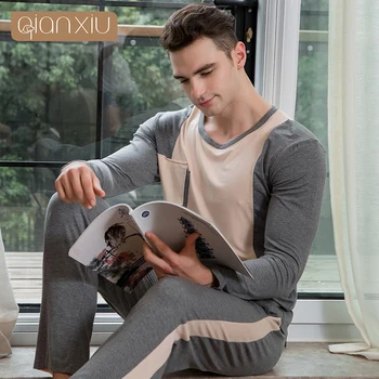 Qianxiu Pajamas For Women Modal Patchwork Pajama Set Long-sleeve Lounge Wear Casual Homewear 1409
Qianxiu Pajamas For Women Modal Patchwork Pajama Set Long-sleeve Lounge Wear Casual Homewear 1409