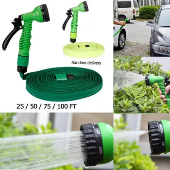 25-100FT Expandable Garden Hose Flexible Garden Water Hose for Car Hose Pipe Watering Connector With Spray Gun
25-100FT Expandable Garden Hose Flexible Garden Water Hose for Car Hose Pipe Watering Connector With Spray Gun
