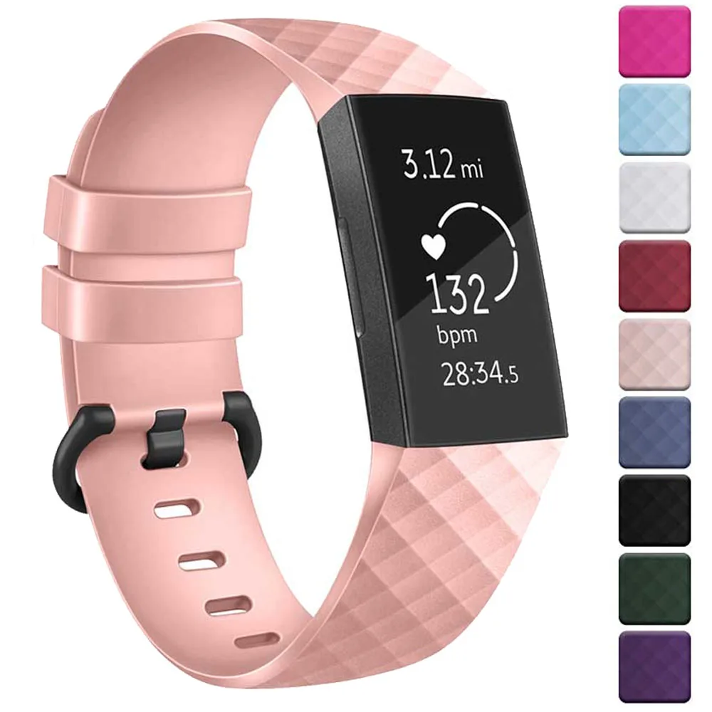 Силиконовый ремешок для Fitbit Charge 3 Writ Fit bit Band Замена charge3 смарт-браслет аксессуары
